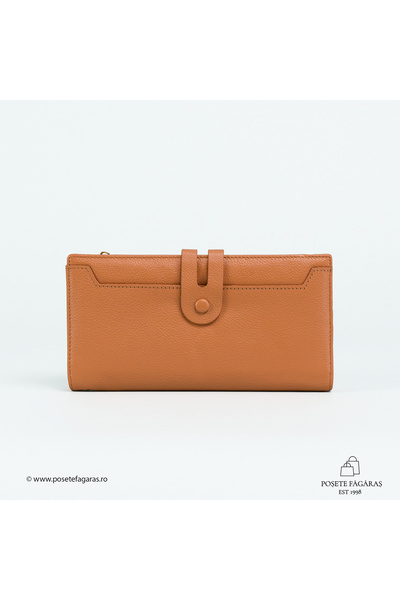 Posete Fagaras Sonia Leather Wallet - Camel, Genuine Leather Wallet , Women's...