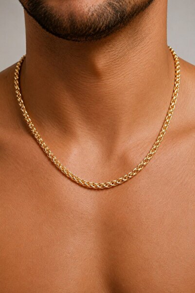 OGHAMAY Gold Color Chavin Angelus Lufigo Unisex Men's Steel Chain Necklace 55...
