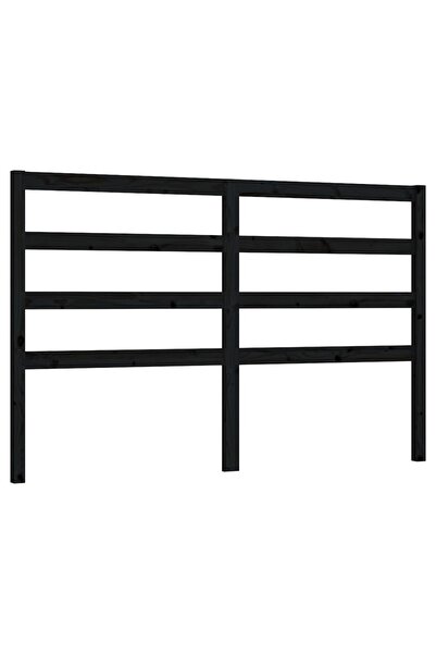 vidaxl Tăblie de pat, negru, 126x4x100 cm, lemn masiv de pin
