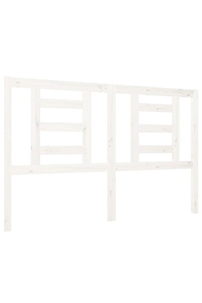 vidaxl Tăblie de pat, alb, 126x4x100 cm, lemn masiv de pin
