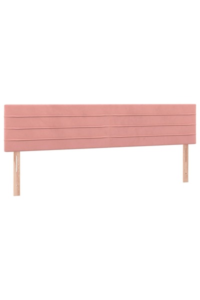 vidaxl Tăblii de pat, roz, 160x5x78/88 cm, catifea