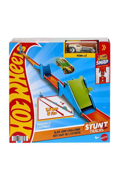HOT WHEELS Set de joaca cu masinuta, Stunt Track, Slam Jump Challenge, JHK78