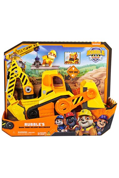 Rubble&Crew Set vehicul cu figurină, Rubble & Crew, Buldozer Rubbles Bark Yar...