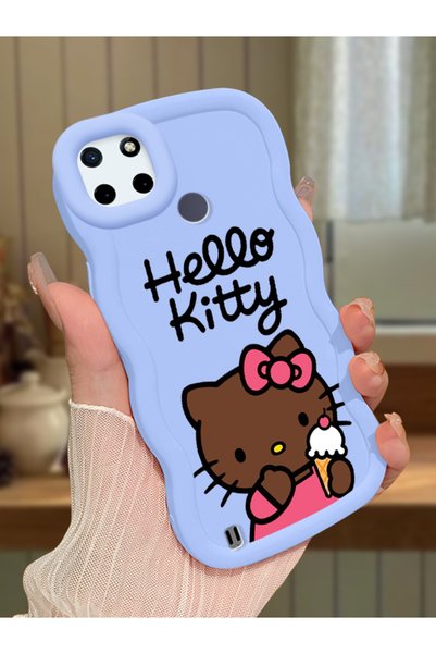 Hontinga Realme C21Y Compatible Case Camera Protector Blue Silicone Couple Ph...