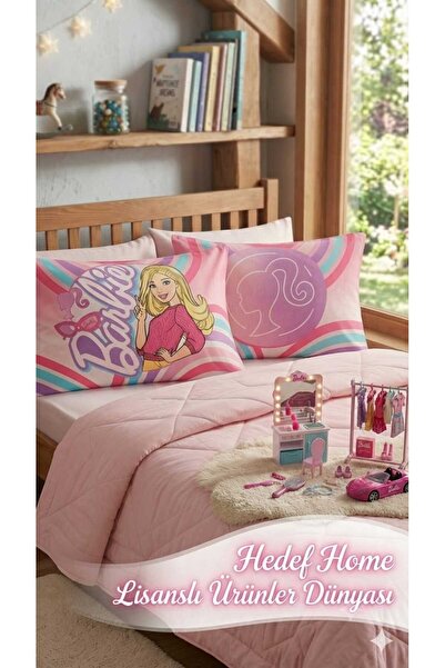 Taç Lisanslı Barbie Yastık Kılıfı (Tekli) %100 Pamuk
