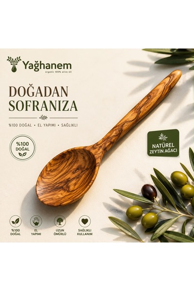 egenin kalbinden doğan şifa yağhanem Zeytin ağacı ahşap kaşık seti