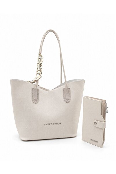 Just Polo Original Women's Large Volume Shoulder Bag and Wallet Set