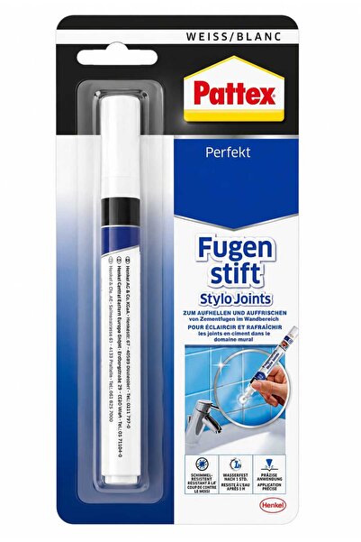 Home Pattex Фугенстифт маркер за фуги – Бял