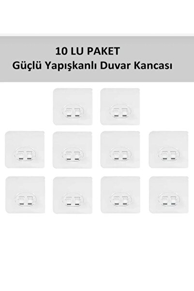 Lilya Home 10 Adet Güçlü Kendinden Yapışkanlı Kancalar Köşe Rafı Banyo Duş Ra...