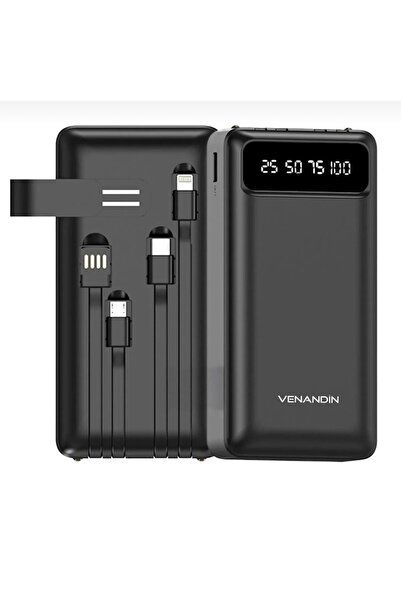 Store Venandin 30.000 mAh Powerbank 4-in-1 Entegre Kablolu Taşınabilir Şarj C...