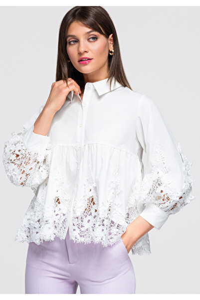 OMBRE Cămașă de damă, guler clasic, mânecă lungă OW-SH-E0046
