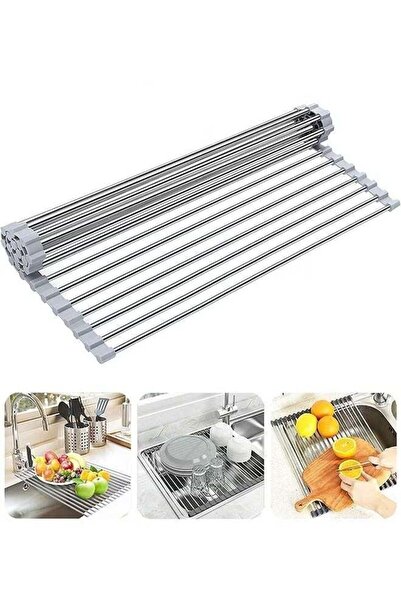 MIXDE 47 x 35CM Dish Drying Rack, Roll up Sink Dish Drainer Rack, Multipurpos...