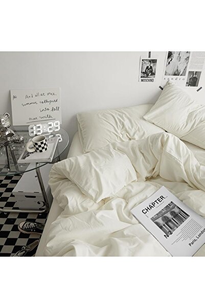 UCHUANG Duvet Cover Set King Size 4 Pcs, 1 Quilt Cover 220x240cm, 2 Pillow Ca...