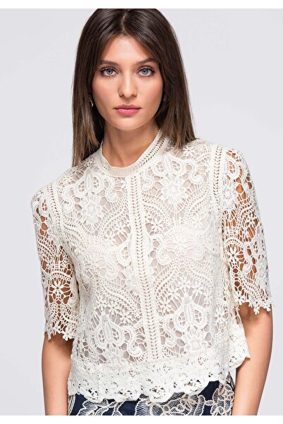 OMBRE Bluză de damă, croială scurtă, elegantă OW-TS-E0044