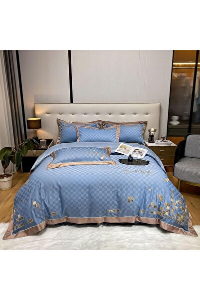 Generic Xrare Bedding Set 4Pcs, King Size Duvet Cover Set, Jacquard Satin Qui...