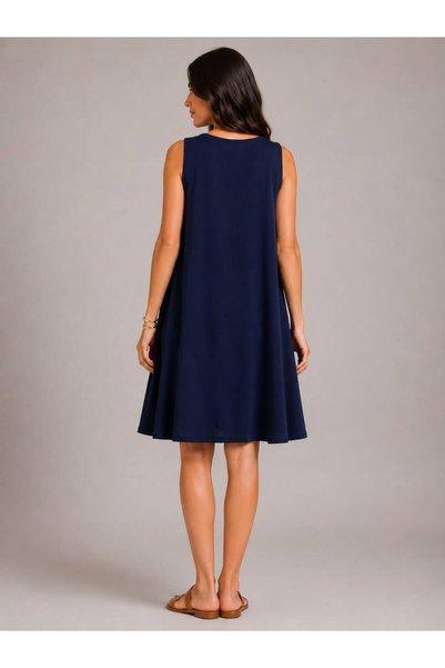 Rouge basıc Ayrobin Sleeveless Loose Mini Dress
