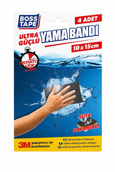 Ultra Güçlü Yama Bandı 10x15 cm 4 Adet Su Geçirmez Tamir Bandı