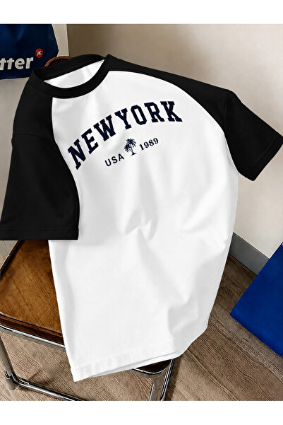 MOONBULL Unisex Baskılı Oversize Reglan Kol T-shirt