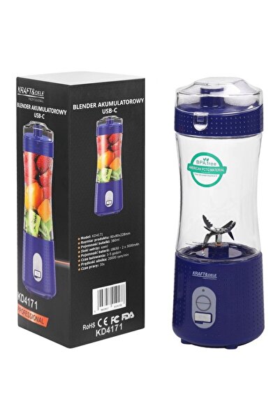 Kraft&dele Blender fără fir, 380 ml, 2 x 3000 mAh, albastru, KD 4171