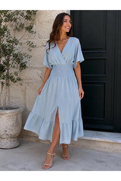 ikomteks Muslin Fabric Summer Gipeli Dress