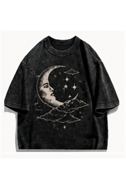 classy moda Unisex Colorful Oversize Printed T-Shirt Streetwear Comfortable F...