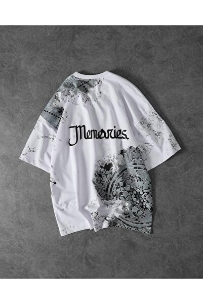 bellanova Unisex πολύχρωμο μπλουζάκι με στάμπα Oversize Streetwear Άνετη εφαρ...