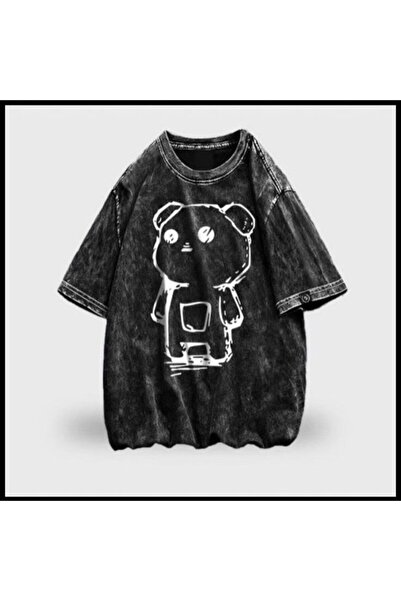 bellanova Unisex πολύχρωμο μπλουζάκι με στάμπα Oversize Streetwear Άνετη εφαρ...