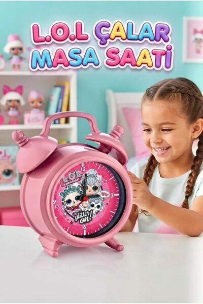 Tıfıl Toys Pembe Çalar Masa Saati - 16x12 cm, Akar Saniyeli, Alarm Fonksiyonl...