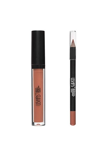 Ushas Set luciu de buze și creion, nuanță bej, 3.8 ml – finisaj atrăgător și ...