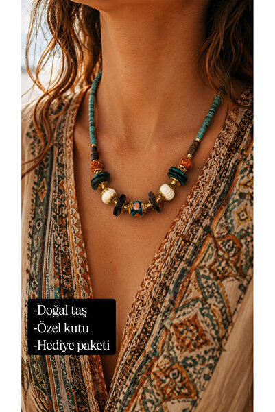 HER ŞEY NOTA www.herseynota.com Blue Horizon Natural Stone Necklace