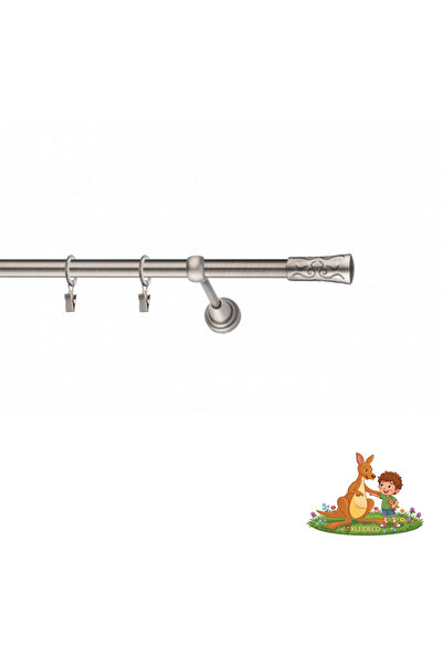 KLEIDECO Galerie simpla perdea ALASKA, Metal, Diametru 19 mm, Capete TANAINA,...