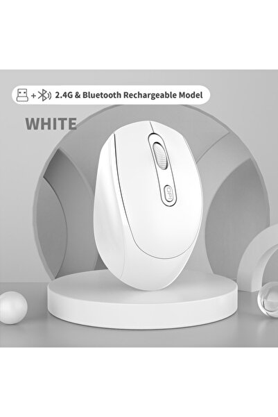 Choice1 Dual-mode White NexusClick Dual Mode Bluetooth 2.4G Wireless Mouse Re...