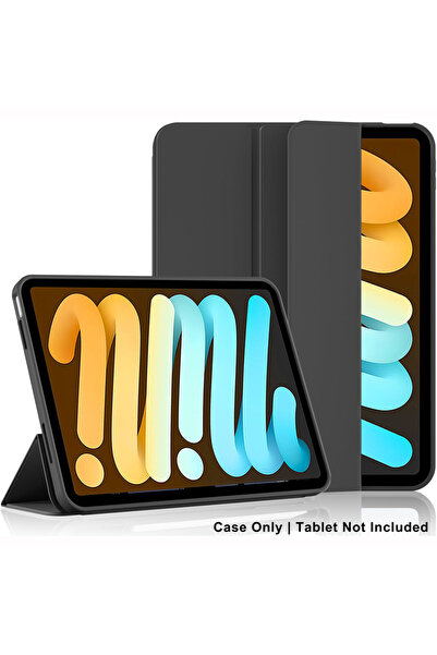 Choice4 iPad Mini 6 YT Black Tri-fold Flip Case For iPad Mini 6 A2568 Mini 7 ...