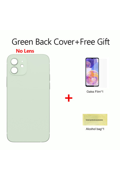choice2 For iPhone12 Green Back Glass For IPhone 12 Back Cover Glass Fast Rep...
