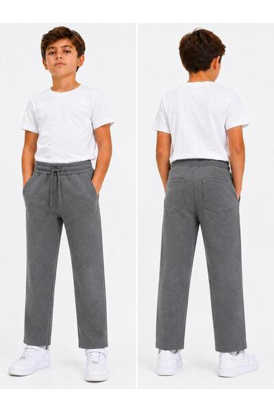 Dıgıl Kids Ribanalı Eşofman Altı Pantalon Likralı İlkokul Orta Okul 2 İplik K...