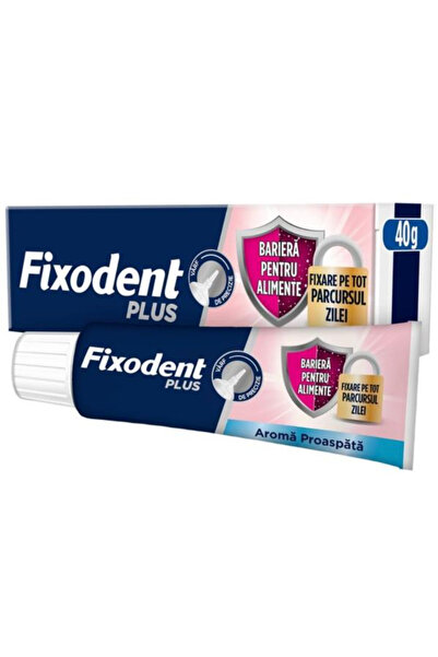 Fixodent Crema Adeziva pentru Proteza Dentara - Plus Food Fresh, 40 g