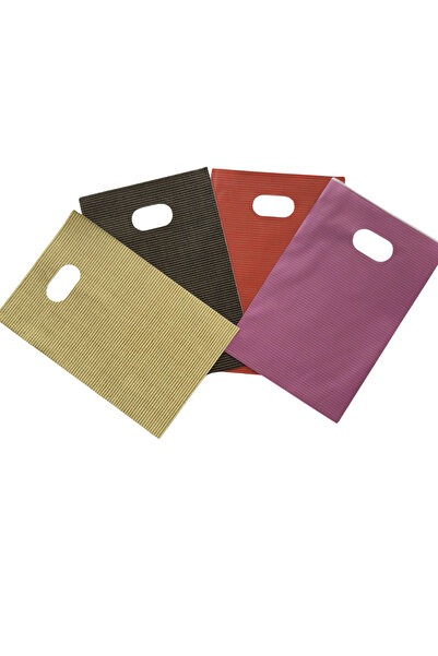 Dekals 25 Adet Metalize Kulplu El Geçme Hediye Poşeti Küçük Boy Tek desen 13x20