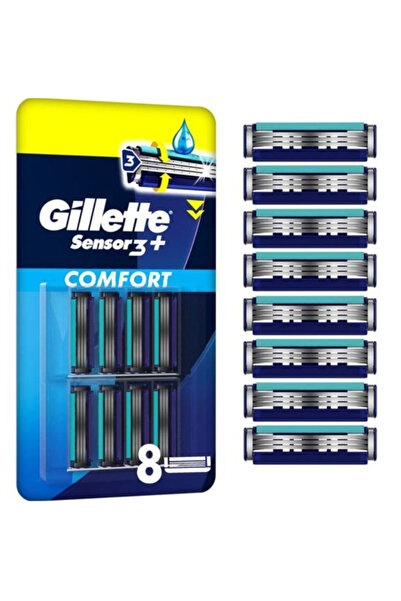 Gillette Rezerve Aparat de Ras Manual - Sensor 3+ Comfort, 8 buc