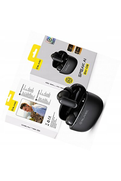 Blavec Căști traducătoare negre TWS BW-08 cu AI pentru Motorola Moto G05