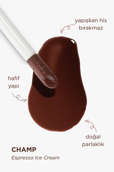 Leef Lip Oil Champ Renk Veren Nemlendirici Dudak Yağı - Mocha Brown