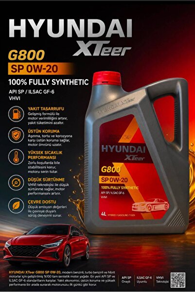 XTEER SP 0W-20 TAM SENTETİK MOTOR YAĞI
