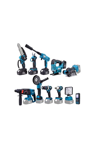 SLT COMPANY Dawreek 11'li Set Darbeli Akülü Vidalama 350 nm Tork ve 4 Akü ile...