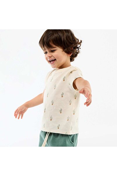 KIABI Plain Cotton Jersey T-shirt WHITE