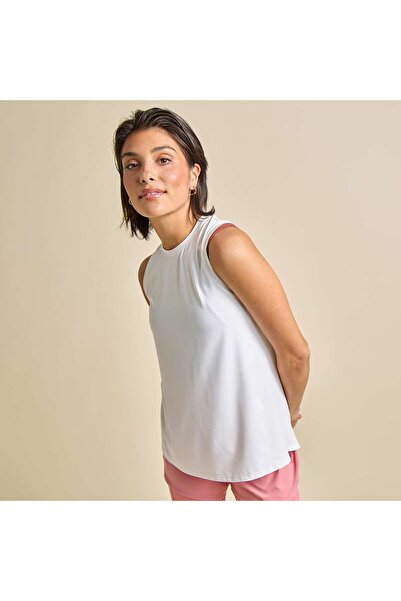 KIABI Flowing tank top with wide armholes WHITE