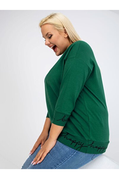 Relevance Women's Sweatshirt, RELEVANCE, Cotton, Long Sleeve, Green, model RV...