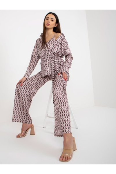 LAKERTA Compleu Dama Maneca lunga, Elegant, LAKERTA, Bej Eleganta Office