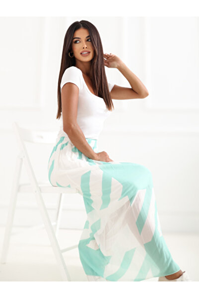 Italy Moda Fusta Dama, ITALY MODA, Poliester, Imprimeu, Verde, model DHJ-SD-1...
