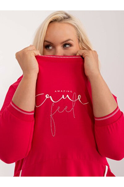 Relevance Bluza Dama Maneca 3/4, Decolteu rotund, RELEVANCE, Rosu Casual Mode...