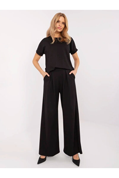 Relevance Pantaloni Trening Dama Larga, Guler inalt, RELEVANCE, Negru Casual ...