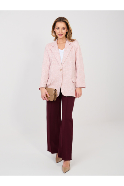 rue parıs Women's Jacket, RUE PARIS, Polyester, Long Sleeve, Light Pink, mode...